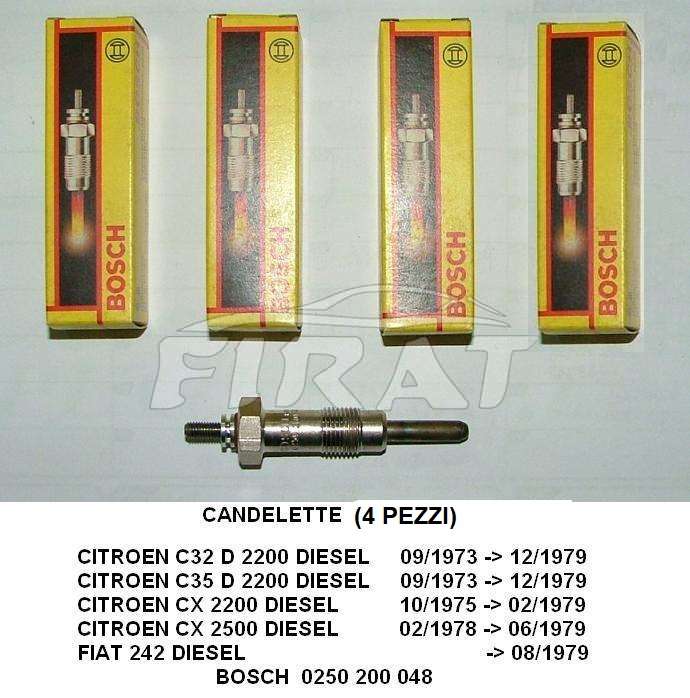 CANDELETTE CITROEN CX - FIAT 242